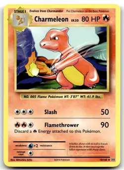 Charmeleon 10/108 XY - Evolutions Uncommon Normal Pokemon TCG LP - Image 1