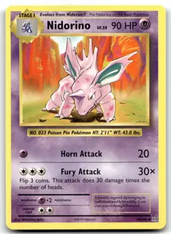 Nidorino 44/108 XY - Evolutions Uncommon Normal Pokemon TCG NM - Image 1