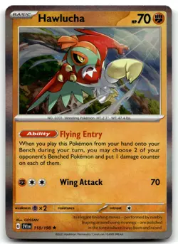 Hawlucha 118/198 SV01: Scarlet & Violet Base Set Rare Holo Pokemon TCG NM - Image 1