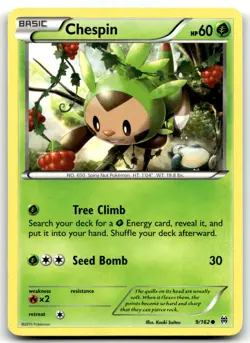 Chespin (9) 9/162 XY - BREAKthrough Common Normal Pokemon TCG LP - Image 1