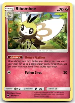 Ribombee 96/147 SM - Burning Shadows Uncommon Normal Pokemon TCG LP - Image 1
