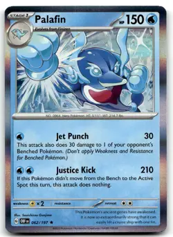 Palafin 062/197 SV03: Obsidian Flames Rare Holofoil Pokemon TCG NM - Image 1