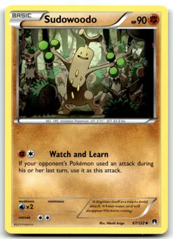 Sudowoodo 67/122 XY - BREAKpoint Uncommon Unlimited Pokemon TCG NM - Image 1