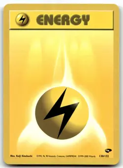 Lightning Energy 130/132 Gym Challenge Common Unlimited Pokemon TCG HP - Image 1