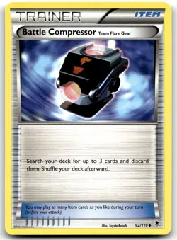 Battle Compressor 92/119 XY - Phantom Forces Uncommon Normal Pokemon TCG LP - Image 1
