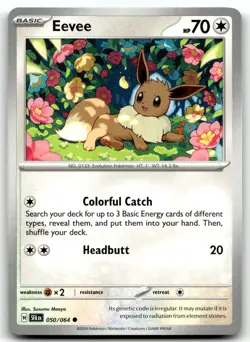 Eevee 050/064 SV: Shrouded Fable Common Normal Pokemon TCG NM - Image 1