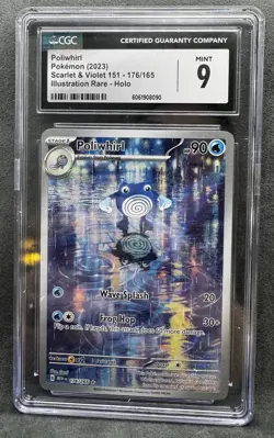 Poliwhirl 176/165 Sv: Scarlet & Violet 151 Holo Pokemon TCG Graded CGC 9 - Image 1