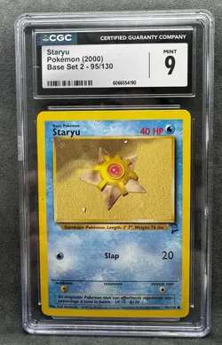 Staryu 095/130 Base Set 2 Regular Pokemon TCG Graded CGC 9 - Image 1