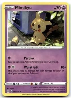 Mimikyu 080/196 SWSH11: Lost Origin Rare Normal Pokemon TCG HP - Image 1