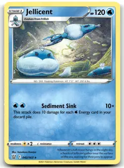 Jellicent 042/163 SWSH05: Battle Styles Rare Unlimited Pokemon TCG NM - Image 1