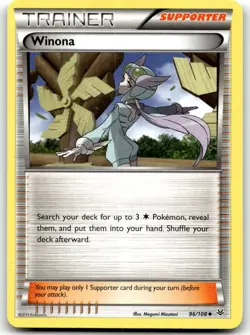 Winona 96/108 XY - Roaring Skies Uncommon Normal Pokemon TCG MP - Image 1