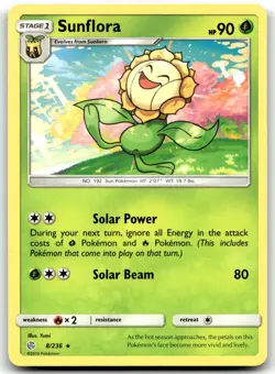 Sunflora 8/236 SM - Cosmic Eclipse Rare Normal Pokemon TCG LP - Image 1