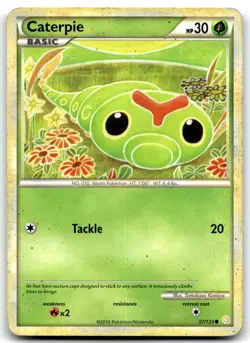 Caterpie 57/123 HeartGold SoulSilver Common Normal Pokemon TCG HP - Image 1