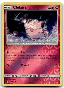 Clefairy (38) 38/68 Hidden Fates Common Reverse Holofoil Pokemon TCG NM - Image 1