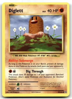 Diglett 55/108 XY - Evolutions Common Normal Pokemon TCG LP - Image 1