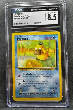 Psyduck 53/62 Fossil Regular Pokemon TCG Graded CGC 8.5 - Image 1