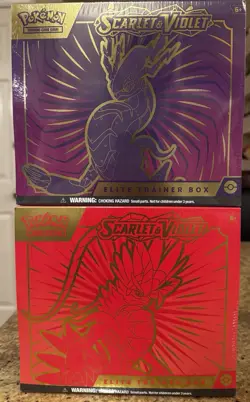 Pokemon TCG: Scarlet & Violet Base Set ETB Pair (Miraidon & Koraidon) New Sealed - Image 1