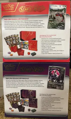Pokemon TCG: Scarlet & Violet Base Set ETB Pair (Miraidon & Koraidon) New Sealed - Image 4