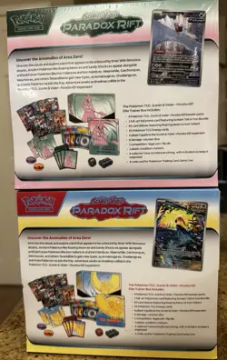 2x Pokemon TCG Paradox Rift Elite Trainer Box ETB (1 Of Each Design) Sealed - Image 2