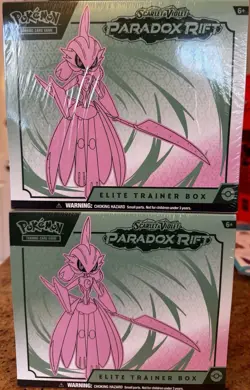2x Pokemon Scarlet Violet Paradox Rift Elite Trainer Box ETB Iron Valiant Sealed - Image 1