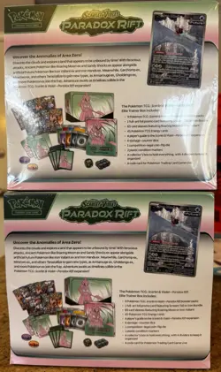 2x Pokemon Scarlet Violet Paradox Rift Elite Trainer Box ETB Iron Valiant Sealed - Image 2