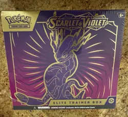 Pokemon TCG Scarlet & Violet Elite Trainer Box ETB Miraidon Purple Rips In Seal - Image 1