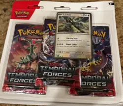 4x Pokemon Temporal Forces 3-Pack Cyclizar Blister Packs (12 Packs + 4 Promos) - Image 2