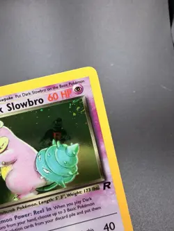 SWIRL Dark Slowbro 12/82 Team Rocket 2000 HOLO SWIRL Rare Pokemon TCG Vintage NM - Image 2