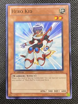 YuGiOh! - HERO Kid LCGX-EN016 Common 1st Edition LP Legendary Collection - Image 1