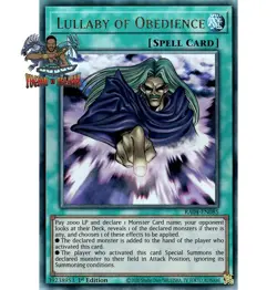Yugioh! 1x Lullaby of Obedience RA04-EN085 Ultimate Rare 1st Ed NM - Image 1