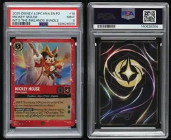 2024 Disney Lorcana - P2 Promos Foil Mickey Mouse Pirate Captain PSA 9 MINT - Image 3