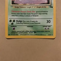 Muk Fossil Holo Rare 13/62 Pokemon Card WOTC 1999 Vintage NM / LP - Image 3
