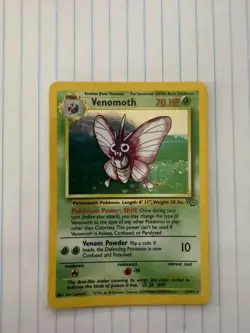 Venomoth Holo Rare Jungle 13/64 Pokemon Card - WOTC 1999 - Image 1