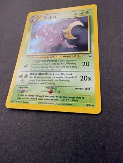 Pokemon TCG Crobat Neo Revelation Holo Rare Card 4/64 Unlimited WOTC Vintage NM - Image 2