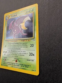 Pokemon TCG Crobat Neo Revelation Holo Rare Card 4/64 Unlimited WOTC Vintage NM - Image 5