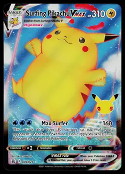 Pokemon Card - Surfing Pikachu VMAX Celebrations 009/025 Ultra Rare - Image 1