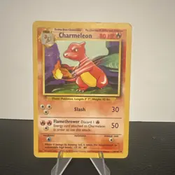 Pokemon Charmeleon Regular Base Set 24/102 Pokemon Card TCG English - Image 1