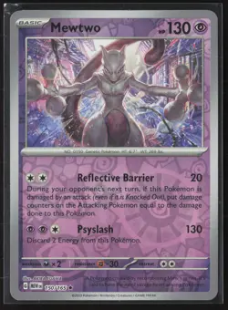 Mewtwo Rare SV: Scarlet & Violet 151 150/165 NM Pokemon Card Reverse Holo - Image 1