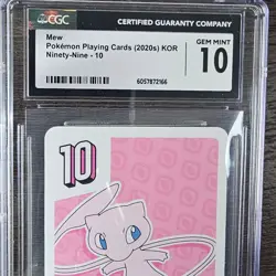 Mew CGC 10 Gem Mint 2020 Pokemon × Nintendo Playing Card (Ninety-Nine Deck) KOR - Image 1