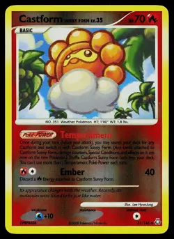 Pokemon Card - Castform Sunny Form Legends Awakened 51/146 Uncommon Reverse Holo - Image 1