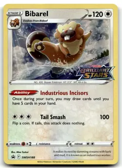 Bibarel SWSH188 SWSH: Sword & Shield Promo Cards Promo Pokemon TCG LP - Image 1