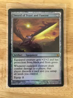 MTG Sword of Feast and Famine Mirrodin Besieged 138/155 Foil Mythic - Image 1