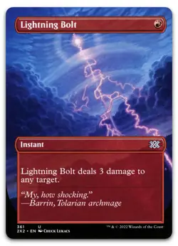 Lightning Bolt (Borderless) #361 (NM) Double Masters 2022 2X2 Magic MTG - Image 1