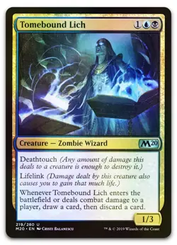 Tomebound Lich #219 (Foil) (NM) Core Set 2020 M20 Magic MTG - Image 1