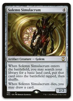 Solemn Simulacrum #380 (NM) Streets New Capenna NCC Magic MTG - Image 1