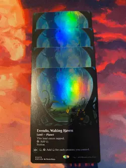 MTG Edge of Eternities Evendo Waking Haven Borderless Foil x 4 - Image 1