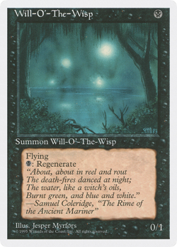 Will-o'-the-Wisp (MP) Fourth Edition 4ED Magic MTG - Image 1