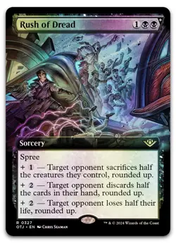 Rush of Dread (Extended Art) #327 (Foil) (NM) Thunder Junction OTJ Magic MTG - Image 1