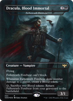 Dracula, Blood Immortal - Falkenrath Forebear #334 MP Crimson Vow VOW Magic MTG - Image 1