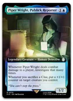 Piper Wright, Publick Reporter (Extended Art) #379 (Foil) NM Fallout Magic MTG - Image 1